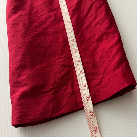 Alannah Hill Raven Nights Skirt Red Pencil High Waist Wool Silk Office Size 10 - Picture 13 of 13